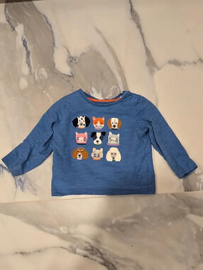 Baby Boden Long Sleeve Dog Graphic Shirt 6 - 12M, GUC, Lux
